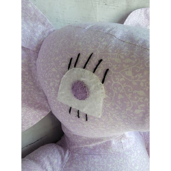 Handmade? Purple Elephant Stuffed Animal W/pocket 19 Inch - Picture 2 of 9